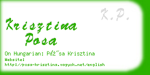 krisztina posa business card